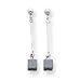 14k White Gold Hematite Dangle Earrings SE788 title=