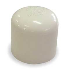 Industrial Grade 2GKF4 Cap, 1 In, Slip Connection, CPVC