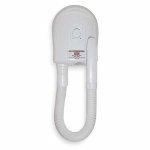 Dayton 1GWL1 Hair Dryer, Wall Mounted, White, 1000 Watts