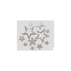 Streuteile Sterne silber 1,4-4cm, 40 St�ck