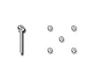 Silver nose pin with clear gem end