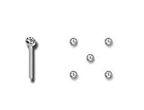 Silver nose pin with clear gem end