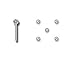 Jewelry : Silver nose pin with clear gem end