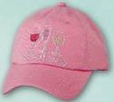 Rhinestone Group Therapy Baseball Cap - Pink