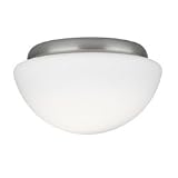Forecast F6060U Presto - Fluorescent One Light Flush Mount, Satin Nickel Finish with Etched White Opal Glass