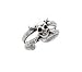 Toe Ring - Sterling Silver Antiqued Skull Toe Ring
