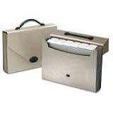 Pocket Carry Case, 26 Pockets, Embossed Swirl Pattern, Handle, Taupe ESS01171