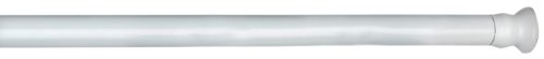 WENKO 19209100 Teleskop-Duschstange - Aluminium, Ø 2 cm, 110-185 cm, weiß