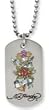 Ed Hardy Dog Tag Necklace True To Love EHF120