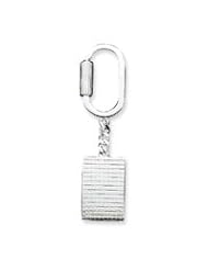 Sterling Silver Rectangle Key Ring