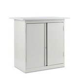 OID98011 - Office Impressions 2-Door Steel Refreshment Center w/Pull-out Drawer, Light Gray 98011 / OID98011