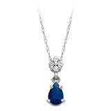 14kt. White Gold, Sapphire & Diamond Pendant