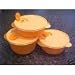 Tupperware Crystalwave Microwave Bowl Medium Set of 3 ORange