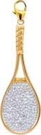 Childrens Toyshop  Jewelry : Tennis Racquet (Racket), 14K Gold Diamond Charm