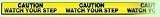 Message Marking Tape, Yellow, CAUTION WATCH YOUR STEP