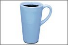 Made in the USA - Ceramic Retro Blue Travel Coffee Mug