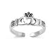 Sterling Silver Fashion Toe Ring - Claddagh - 2mm Band Width
