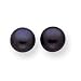 Sterling Silver Black Cultured Pearl Button Earrings