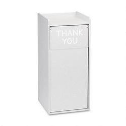 Safco TRAY Top Wood Receptacle, 19.25 Inches Width x 44 Inches Height, Gray (9729GR)