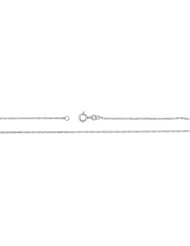 Solid Rope Chain 18K Gold White Ch12 24 Inch