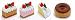 Iwako 4pc Japanese Cake Eraser Set