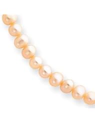 14k 4-4.5mm Pink Freshwater Onion Cultured Pearl Necklace - PPN040-24"