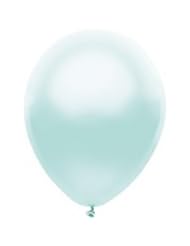 Health and Beauty: BSA 100 Pieces 11" Round Latex Balloons - Silk Seafoam Grean Light Aqua - BSA