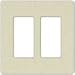 Lutron Two-Gang Wall Plates Claro-style White