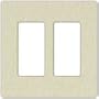 Lutron Two-Gang Wall Plates Claro-style White