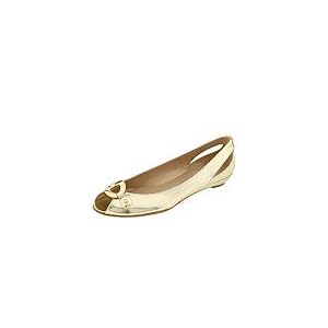 Buy Stuart Weitzman Popeye | Ladies Slip-on Dress Shoes Pale Gold Specchio Calf by Stuart Weitzman