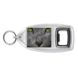 GREY CATS FACE CLOSE-UP Bottle Opener