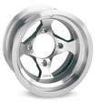 AMS Machined Cast Aluminum Front Wheel - 12x7, 4/156, 4+3 , Material: Aluminum 0021270G-MACH
