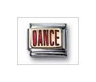 DANCE (writing) Red Classic Enamel, Italian Charm by Nomination Charms