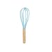 Miniamo Pastels Pale Blue Silicone Whisk with Wooden Handle plus free cookie cutter
