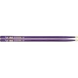 Vater 5B Hickory Wood - Tip Drumstick 3 - Pack with Free Color Wrap Pair, Purple Optic 5B - B0018TA4S0