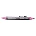 Itoya DH-30 Doubleheader Permanent Ink Marker Pen, Bullet-tip & Finepoint, Pink Ink Both Ends.