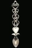 Pewter Lovespoon, Mam with Cross, Daffodil, Horseshoe and Heart