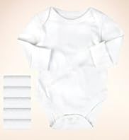5 Pack Pure Cotton Skinkind™ Long Sleeve Bodysuits