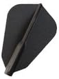 Cosmo Darts Fit Flight 3 Pack F-Shape Dart Flight (Dark Black)