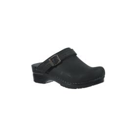 Click here to buy Women's Ingrid Clogs in Black Oiled Leather, by Sanita by Sanita.