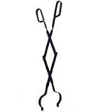 26IN BLACK FIREPLACE TONGS