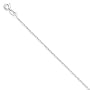 14K White Gold Carded Cable Rope Chain Necklace - 20 Inch - 0.7mm - Spring Ring