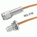 SMA Male to SMA Female Bulkhead 12inch RG-316 Cable