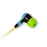 Ifrogz Earpollution Ozone Headphones Blue Green Crisp Clean Audio Mixed Super Tight Design