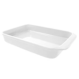 Chantal Ceramic 5-Quart Rectangular Baker, White by Chantal - DROP SHIP