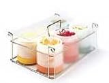 Store N Pour Chrome Plated Condiment Caddy w/ Clear Frosted Cover