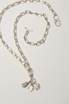Saundra Messinger 16 necklace three charm on open chain with 1pt diamond