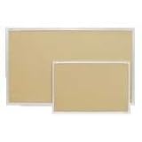 Quartet 300 Quartet Slim Line Bulletin Board  Natural Cork Fiberboard  12 x 36  Oak Frame