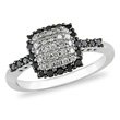 ZALES 1/4 CT. Enhanced Black Diamond Ring in 10K White Gold