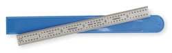 Westward 4KY13 Steel Rule, Flexible, 6In, 32/64ths/0.5/1mm